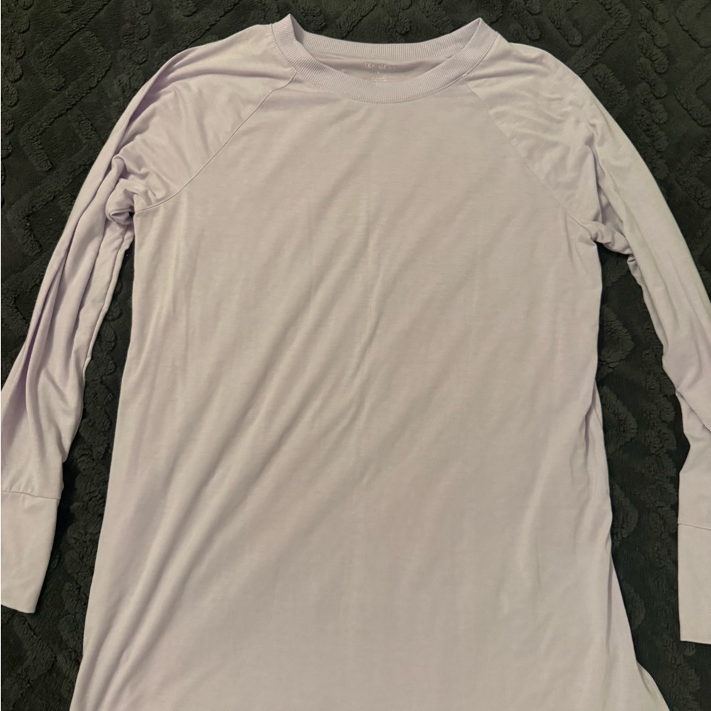 Long Sleeve Athletic Lavender Top